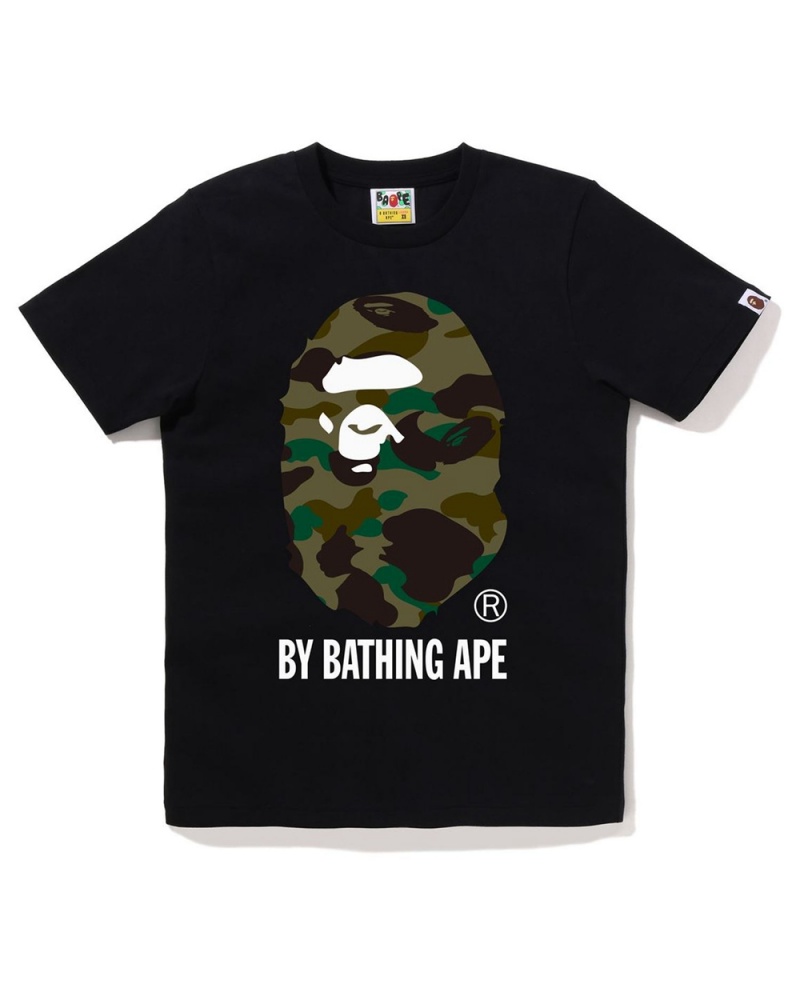 T Shirts Bape 1st By Bathing Ape Noir Femme | WCE-72401921